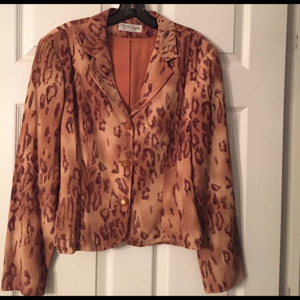 Taiga Paris Vintage Animal Print Jacket